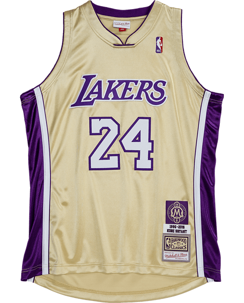 Mitchell & Ness HOF Los Angeles Lakers 1996-2016 Authentic Jersey - Gold #24 Kobe Bryant