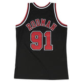 (G1) Mitchell & Ness Dennis Rodman Chicago Bulls 1997-98 Swingman Jersey - Black