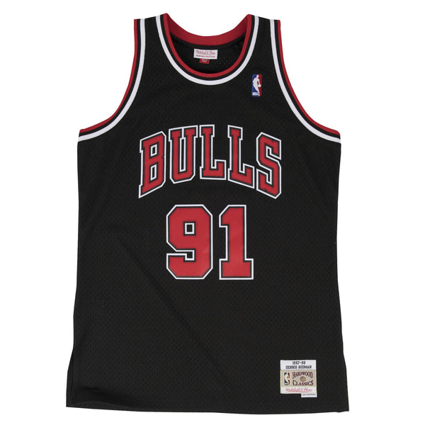 (G1) Mitchell & Ness Dennis Rodman Chicago Bulls 1997-98 Swingman Jersey - Black