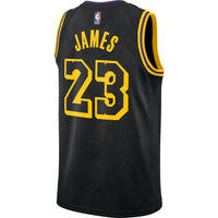 Nike LeBron James Lakers Los Angeles city 2020-21 swingman Jersey
