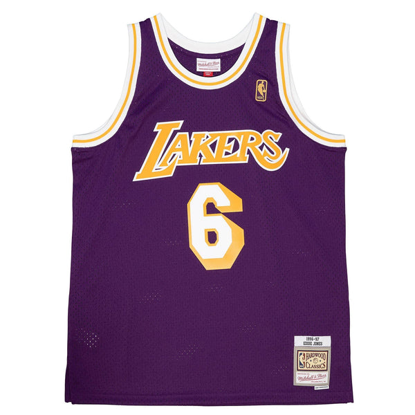 Mitchell & Ness Eddie Jones Los Angeles Lakers 1996-97 Swingman Jersey - Purple