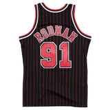 Mitchell & Ness Dennis Rodman Chicago Bulls 1995-96 Swingman Jersey - Black