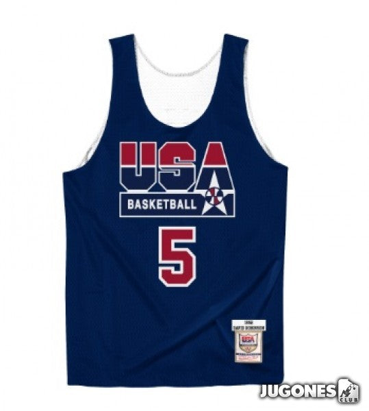 Mitchell and Ness David Robinson  Team USA 1992 Authentic Reversible Practice Jersey - DreamTeam 1